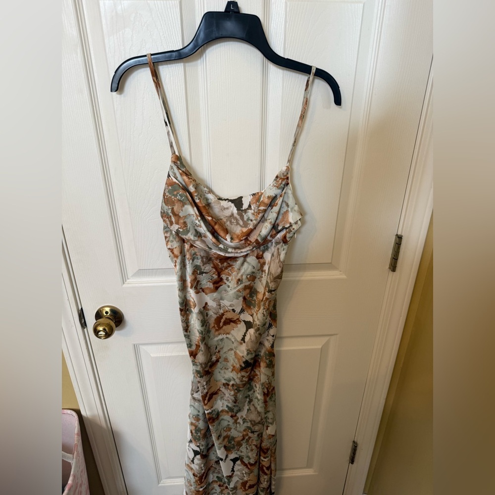 By Together Floral Satin Dress with Straps